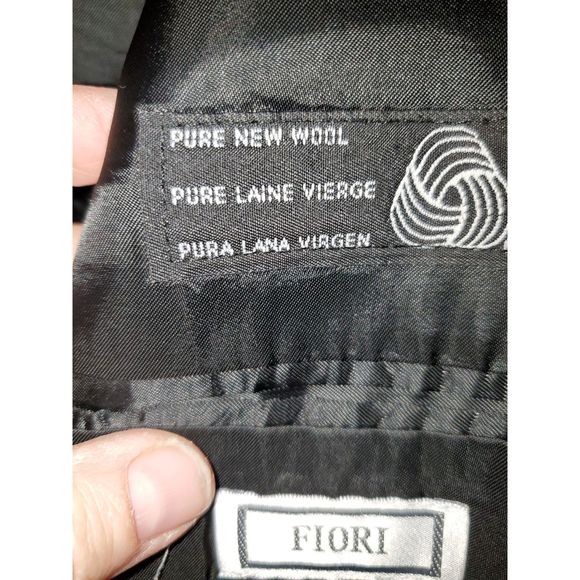 Fiori Men's Suit Jacket Gingham Print Virgin Wool Marshall Fields Size 44 - Picture 6 of 10